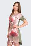 MARGO Платье 172006 Туника Fleur зеленый/розовый