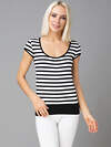 Gatta Футболка 232663 TEE DONNA STRIPES black/white