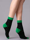 JS Omsa Носки 242895 FREE STYLE 609 nero/verde