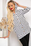LT Collection Рубашка 259240 Б4066 белый, черный, принт - горох