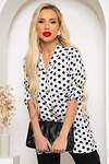 LT Collection Рубашка 259240 Б4066 белый, черный, принт - горох