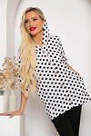 LT Collection Рубашка 259240 Б4066 белый, черный, принт - горох