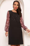 LT Collection Платье 259272 П4111 чёрный, бордо