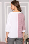 LT Collection Блуза 273410 Б5018 белый, пудрово-розовый