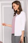 LT Collection Блуза 273410 Б5018 белый, пудрово-розовый