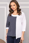 LT Collection Блуза 276362 Б5019 Синий/белый