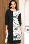 LT Collection Платье 279507 П5151 белый, чёрный