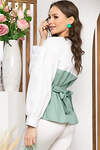 LT Collection Блуза 281325 Б5214 белый, фисташка