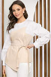 LT Collection Блуза 281326 Б5212 белый, светло-бежевый