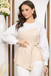 LT Collection Блуза 281326 Б5212 белый, светло-бежевый