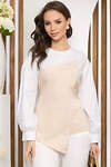 LT Collection Блуза 281326 Б5212 белый, светло-бежевый