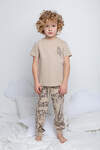 CROCKID Пижама 281506 К 1529 темно-бежевый, тигры