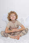 CROCKID Пижама 281506 К 1529 темно-бежевый, тигры