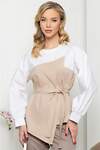 LT Collection Блуза 281544 Б5213 белый, бежевый