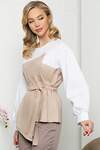 LT Collection Блуза 281544 Б5213 белый, бежевый