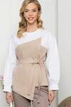 LT Collection Блуза 281544 Б5213 белый, бежевый