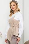 LT Collection Блуза 281544 Б5213 белый, бежевый