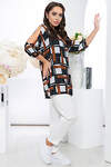 LT Collection Туника 281546 Б5245 мультиколор (чёрный, терракотовый, серый)