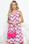 LT Collection Платье 284188 П5441 белый, фуксия