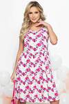 LT Collection Платье 284188 П5441 белый, фуксия