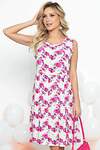 LT Collection Платье 284188 П5441 белый, фуксия