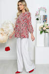 LT Collection Блуза 288829 Б5458 мультиколор (белый, красный, черный)