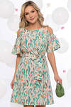 LT Collection Платье 288839 П5486 мультиколор (пудровый, зелёный, оранжевый)