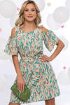 LT Collection Платье 288839 П5486 мультиколор (пудровый, зелёный, оранжевый)