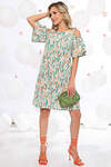 LT Collection Платье 288839 П5486 мультиколор (пудровый, зелёный, оранжевый)