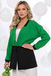LT Collection Жакет 288845 Б5501 чёрный, зелёный
