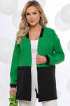 LT Collection Жакет 288845 Б5501 чёрный, зелёный