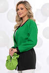 LT Collection Жакет 288845 Б5501 чёрный, зелёный