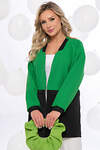 LT Collection Жакет 288845 Б5501 чёрный, зелёный