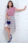 Bellovera Платье 291012 55П5070 пыльно-розовый, белый