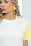 LT Collection Футболка 291264 Б5597 белый, нежно-жёлтый