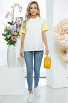 LT Collection Футболка 291264 Б5597 белый, нежно-жёлтый
