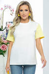 LT Collection Футболка 291264 Б5597 белый, нежно-жёлтый