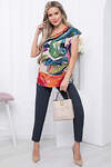 LT Collection Костюм 297288 К5813 синий, блуза - бежевый