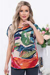 LT Collection Костюм 297288 К5813 синий, блуза - бежевый