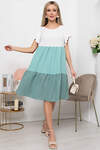 LT Collection Платье 302100 П6053 мятный, белый
