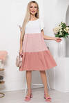 LT Collection Платье 302101 П6052 розовый, белый