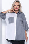 LT Collection Рубашка 307860 Б7165 серый, белый