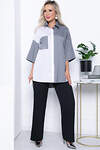 LT Collection Рубашка 307860 Б7165 серый, белый