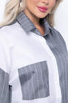 LT Collection Рубашка 307860 Б7165 серый, белый