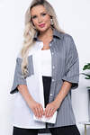 LT Collection Рубашка 307860 Б7165 серый, белый