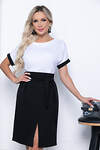 LT Collection Платье 310943 П7164 белый, чёрный