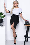 LT Collection Платье 310943 П7164 белый, чёрный
