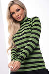LT Collection Водолазка 313999 Б7400 чёрный, зелёный