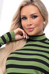 LT Collection Водолазка 313999 Б7400 чёрный, зелёный