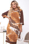 LT Collection Платье 316434 П7466 коричневый, брауни, молочный